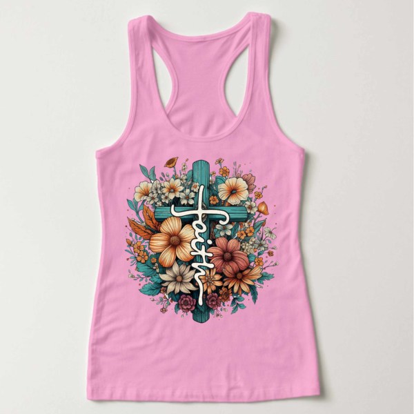 Faith Cross & Flowers