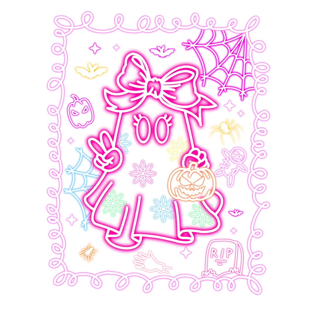 Neon Glow Ghost (Bow)