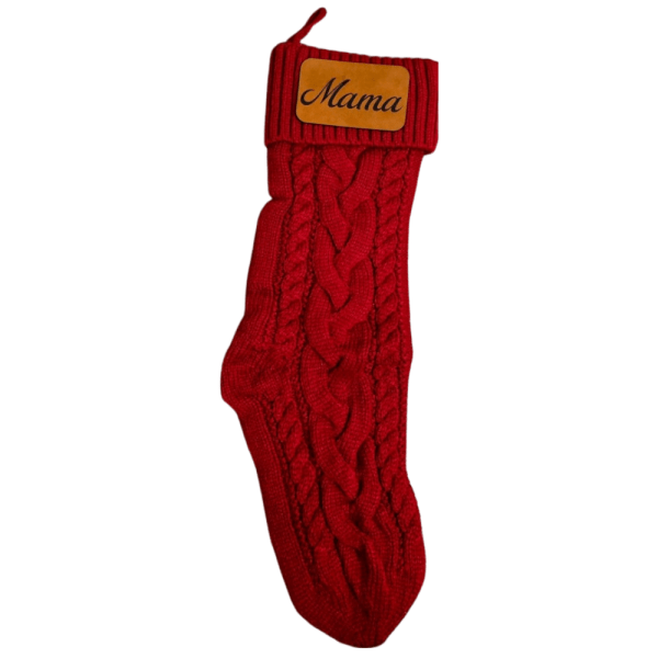 Christmas Stocking With Mama Patch