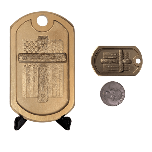 Brass Dogtag - Cross