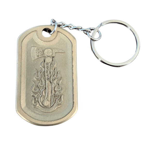 Brass Dogtag - Firefighter Axe