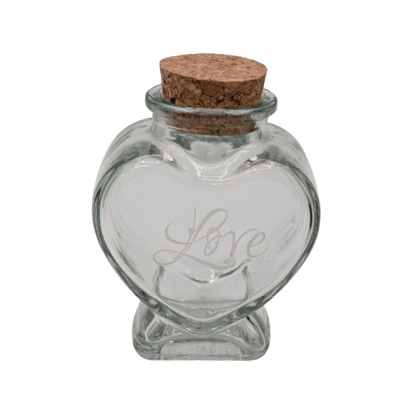 Glass Heart Jar