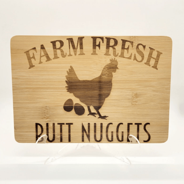 Cutting Board - Bamboo Farm Fresh Butt Nuggets