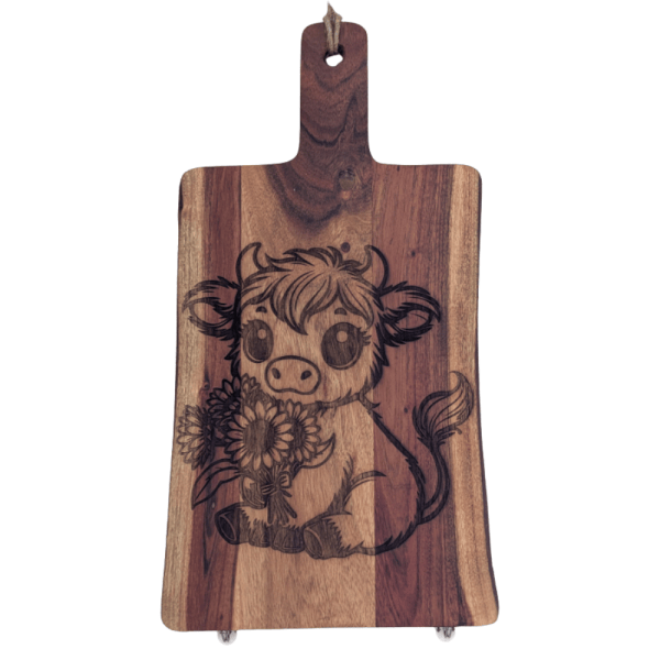 Cutting Board - Acacia Baby Highland Cow